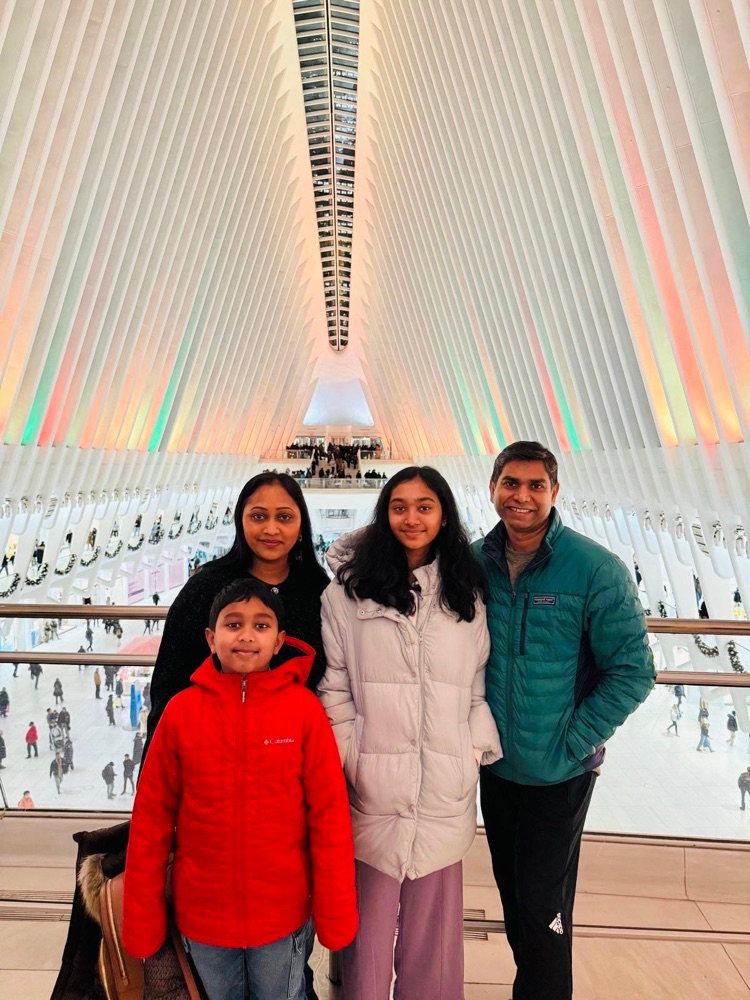 Kiran and family — Hanuman Temple monthly sponsor